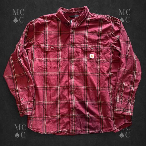 Carhartt Other - Carhartt burgundy shirt 100% Cotton